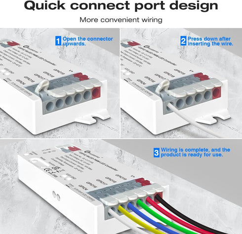 ESP32 5 1 12-24V Dimmer GLEDOPTO PWM WLED LED Controller Modes in DC WiFi Wireless App Control Easy Wiring DIY Static
