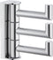 Angle Simple Swivel Towel Hook, Polished Chrome 304 Stainless Steel 3-Arm Robe Hook, Wall Mounted Towel Rack