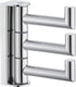 Angle Simple Swivel Towel Hook, Polished Chrome 304 Stainless Steel 3-Arm Robe Hook, Wall Mounted Towel Rack