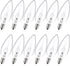 MEQIQTEK E12 60 Watt Incandescent Candle Light Bulbs, Chandelier Light Bulbs for Ceiling