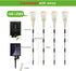 Unihoh 4 Pack 120 8 Solar Outdoor Warm White Garden Lights, Firework With LED Starburst String Modes Fairy With Remote