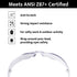 ROAR Men's Flexible Safety Glasses, Clear, 12 Pairs Per Box, ANSI Z87+ Certified, Impact Resistant