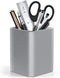 RQB Metal Pen Holder for Desk - Square Aluminum Organizer and Makeup Brush Holder, Gray
