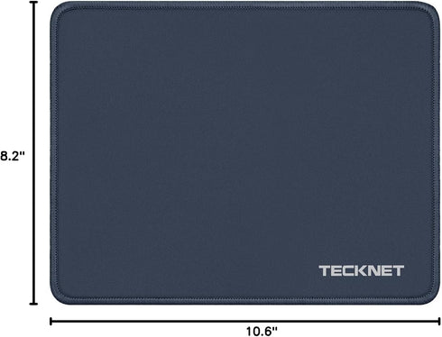 TECKNET Mouse Pad with Anti-fray Stitchin, Waterproof Surface & Non-Slip Rubber Base with Stitched Edges Gaming Mouse