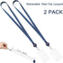 Pack of 2 Retractable Badge Holder with Lanyard, Breakaway Safety Lanyard with Clip Reel for ID Badges