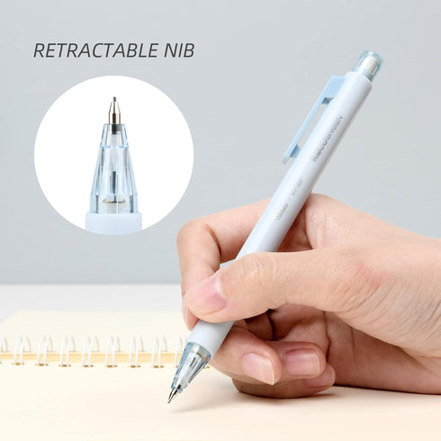 Kaco Mechanical Pencil Set, 5 Cute Pastel Pencils 0.5mm with 5 Tube HB Lead Refills in Mixed Colors