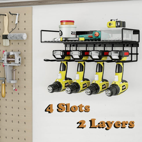 (1 4 AZERPIAN Tool Organizer Heavy Duty Power Wall Mount for Drill and Cordless Tools Heavy Duty Rack for Garage