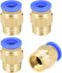 uxcell 10pcs Straight Pneumatic Push to Quick Connect Fittings, G3/8 Male x 10mm Tube OD