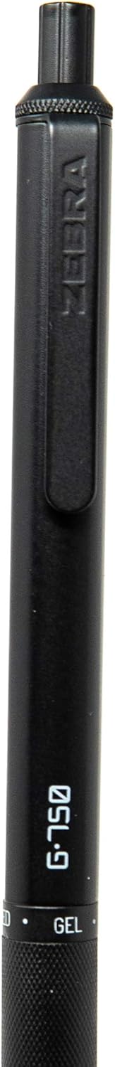 Zebra Pen G-750 Retractable Gel Pen, Black Brass Barrel, Medium Point, Black Ink, 1-Pack, Model Number: 49811