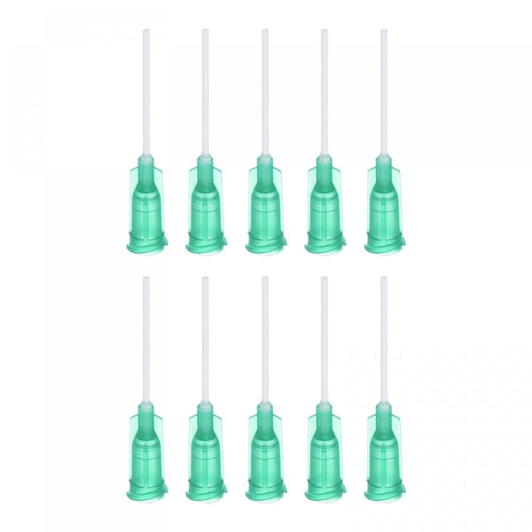 uxcell 10 Pcs 18G Plastic Dispensing Needles, 1" PP Glue Needle Tube Blunt Luer Lock Tips for Liquid Glue Gun