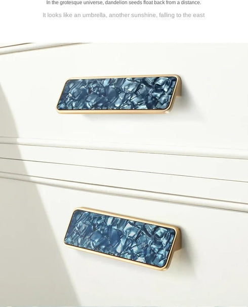 Aoleegatt Cabinets(5208-96-Blue Creative Nordic Light Shell Cabinet Door Handles - Personalized for Bathroom, Bedside