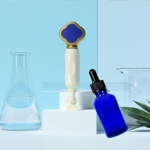 48 Pack Blue Glass Dropper Bottles 2oz, Eye Dropper Bottles for Essential Oils, Perfumes (60ml, Blue)