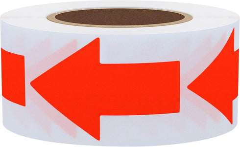 Hybsk Arrow Stickers, 500 Bright Eye-Catching Versatile Labels for Office Marking Plans (Fluorescence Red)