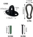 Stainless Steel Ceiling Hooks with Screws, 12 PCS Marine Hardware Hooks Pad Eyes Plate