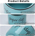 Farmhouse Paper Clip Holders, Ceramic Binder Clip Dispenser Organizer for Desk, Cute Office Push Pins Holder (Turquoise)