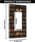 Pznen 1-Gang 4.5"x 2.76" Decorative Library Bookshelf Single Rocker Wall Plate, Wooden Shelf Books Light Switch Cover