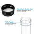 PATIKIL 30ml Plastic Test Tubes, 6Pcs 109x24mm with Screw Caps for Candy, Bath Salt, Lab Use, Black