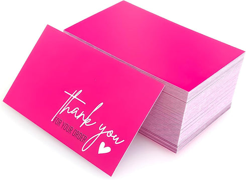 RXBC2011 Package Pack 100 000-CARD-261-RED Thank you for your order card Thank you cards Insert for online business