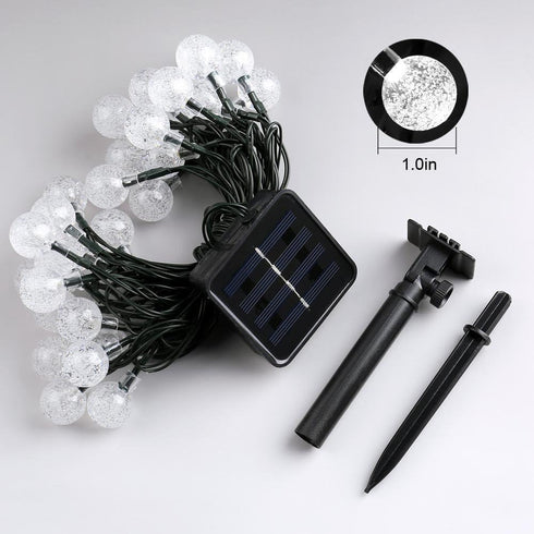 56ft 100 8 Toodour Solar String Lights Outdoor Waterproof, LED Globe String Light with Mode, Crystall Ball Lights Solar