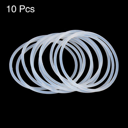X AUTOHAUX Silicone O-Rings - Pack of 10, 43.6mm OD 40mm ID 1.8mm Width VMQ Seal Gasket for Pipe Repair, White