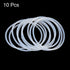 X AUTOHAUX Silicone O-Rings - Pack of 10, 43.6mm OD 40mm ID 1.8mm Width VMQ Seal Gasket for Pipe Repair, White