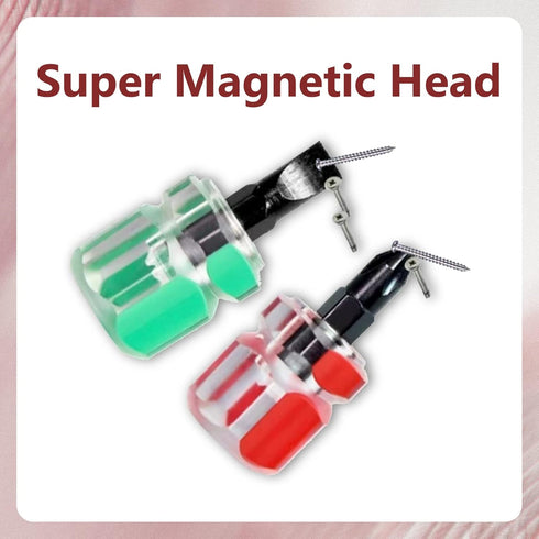 YAFIYGI 4PCS Mini Stubby Screwdriver Set - 1 Phillips and 1 Crew for Tight Spaces & DIY Repairs