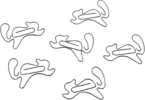 100 Count Squirrel Shaped Paper Clips Great for Paper Clip Collectors or Office Gift - Comes in Round Tin with Lid and Gift Box (Gray) by Butler in the Home