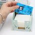 NatSumeBasics Mint Green Sticky Note Holder, Metal Post-it Note Holder, 3.5 x 3.5 Clear Acrylic Base Cube Dispenser for