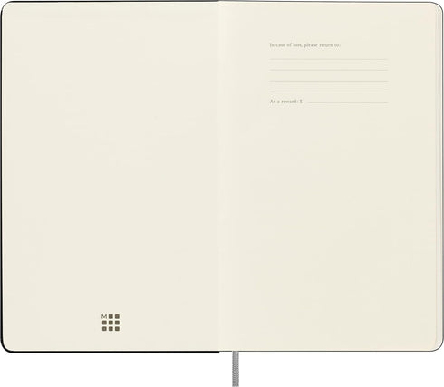 Moleskine Smart Notebook, Large, Plain, Black, Hard Cover, 5 x 8.25
