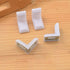 E-outstanding 20pcs 90 40pcs M4x16mm Degrees L Shape Metal Corner Bracket White with Plastic Cover and Screws Hardware