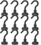 Black Magnetic Hooks, Strong Neodymium Rare Earth Magnets for Hanging, Holder, Keys, Storage, Door, Office, BBQ, Cruise