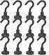 Black Magnetic Hooks, Strong Neodymium Rare Earth Magnets for Hanging, Holder, Keys, Storage, Door, Office, BBQ, Cruise