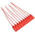 Middle Duty Security Plastic Seal with Metal Insert - 11 Inch Length, Numbered, Red Color, Package of 100