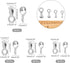 NBEADS 70 Pcs Ball Chain Pull Loop Connectors, Fit for 2.4mm/3mm/4.5mm/6mm Real 304 Stainless Steel Ball Chain Ceiling Fan Lamp Pull Loop Chain Connectors Jewelry Clasp Findings Fan Pull Chain