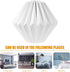 12.59X12.59X11.02 Inch Angoily Nordic Style Geometric Hanging Lampshade Light Cover for Home Bar Hotel Decor Paper Lamp