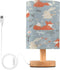 ALAZA Fox White Rabbit Bedside Table Lamp with USB Port for Bedroom
