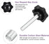 uxcell 4Pcs M8 x 50mm Star Knobs, Plastic Hex Shaped Clamping Knob Screw for Umbrella Base Replacement