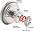 Dial Thermometer, Stainless Steel Thermometer for Home Brewing, 1/2 NPT Kettle Thermometer with Lock Nut & O-Ring