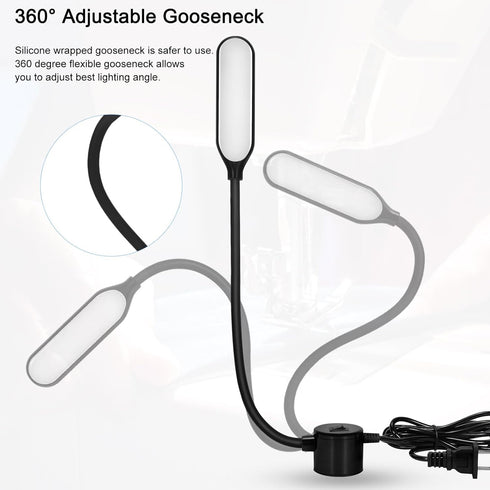 Magnetic Work Light, LED Machine Light with Flexible Gooseneck Multi-Purpose for Workbench, Lathe, Drill Press