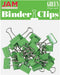 JAM PAPER Colorful Binder Clips - Small - Green - 3/4 Inch (19 mm) - 25/Pack