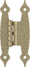 Amerock BPR3406BBZ Cabinet Hinge, 3/8 in Offset Non-Self Closing Face Mount, Golden Champagne, 2 Pack