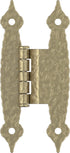 Amerock BPR3406BBZ Cabinet Hinge, 3/8 in Offset Non-Self Closing Face Mount, Golden Champagne, 2 Pack