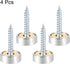 uxcell Mirror Screws Decorative Caps Cover Nails, Polished Stainless Steel, 14mm, 4pcs