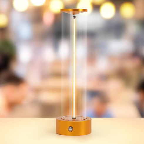 baishezhuan Rechargeable Cordless LED Orange Table Lamps Touch Sensor Light, 3-Levels Portable Dimming