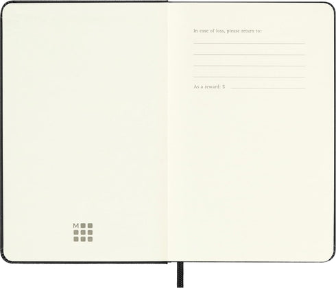 Moleskine Classic Notebook, Hard Cover, Pocket (3.5" x 5.5") Plain/Blank, Black, 192 Pages for Daily Use