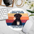 HANTUONE Funny Dog Round Mouse Pad with Non-Slip Rubber and Stitched Edges, Desk Accessories for Women, Friends, Dog