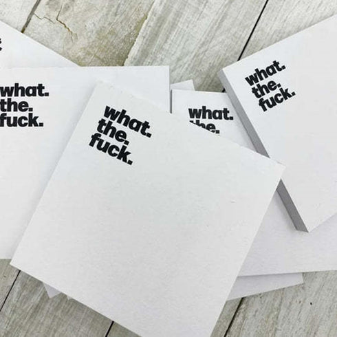 Funny Sticky Note What The F*ck Sticky Notepad, Oh, for Fuck's Sake Novelty Notepads, Funny Sassy Rude Desk Accessory Gifts for Friends, Co-Workers, Boss (What The Fuck) by Grurun