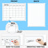 MaxGear Monthly Calendar Dry Erase Board, 16"x12" Small Hanging Double-sided White Board for Planning, Memo