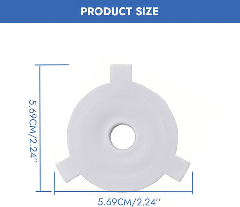 RiseDirectly 10 E27 11mm 7/16 Inch Pcs to Lamp Shade Adapter Ring, White Plastic Lampshade Reducer Converter Washer