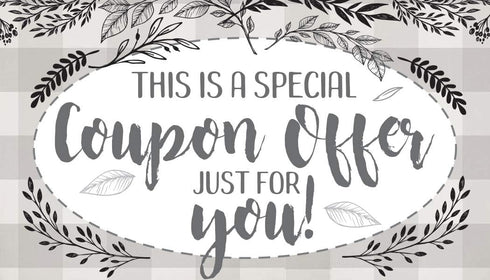 Set of 50 Blank Coupon Cards - Botanicals Gift Card Stationery for Small Business, Restaurants, Salons